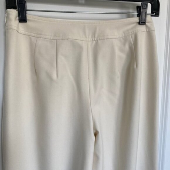 TALBOTS Ivory Cream Wide Leg Stretch Trouser Pants Sz 4 - Picture 6 of 11